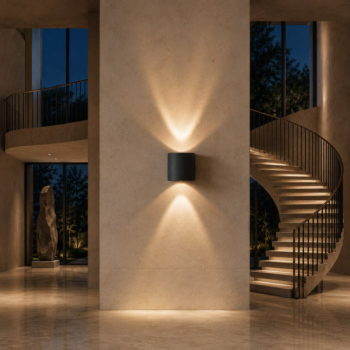 Modern Wall Light Waterproof Aluminum Up-and-Down LED Sconce for Indoor Outdoor Use