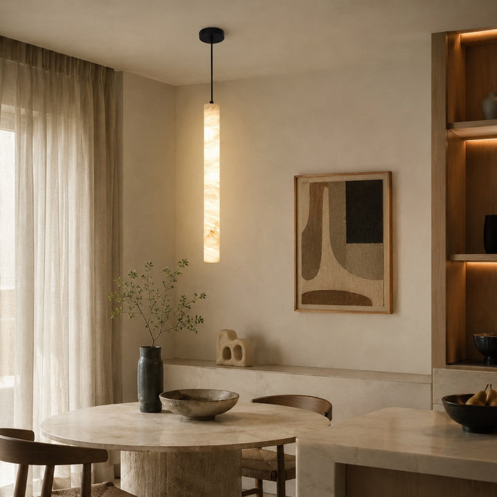 Modern Adjustable Pendant Lamp Brass or Black Metal with LED Light for Kitchen Dining Room