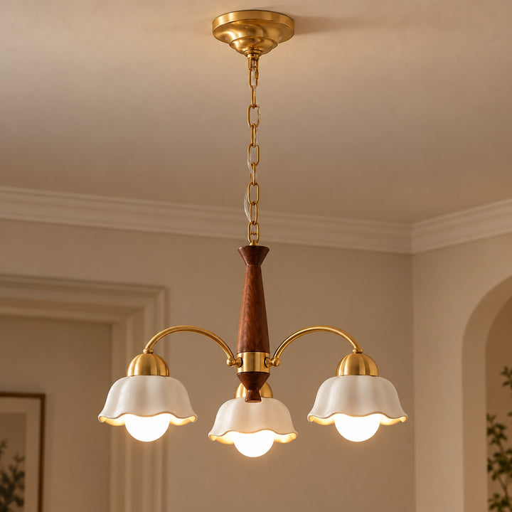 Modern Wall Mounted Chandelier Metal Gold Finish Adjustable Lighting Fixture