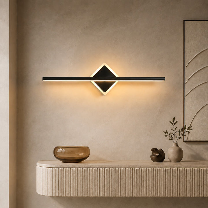 Modern Wall Sconce Lighting Wall Lamp Geometric Aluminum Frame Acrylic Base Dimmable Focused Illumination