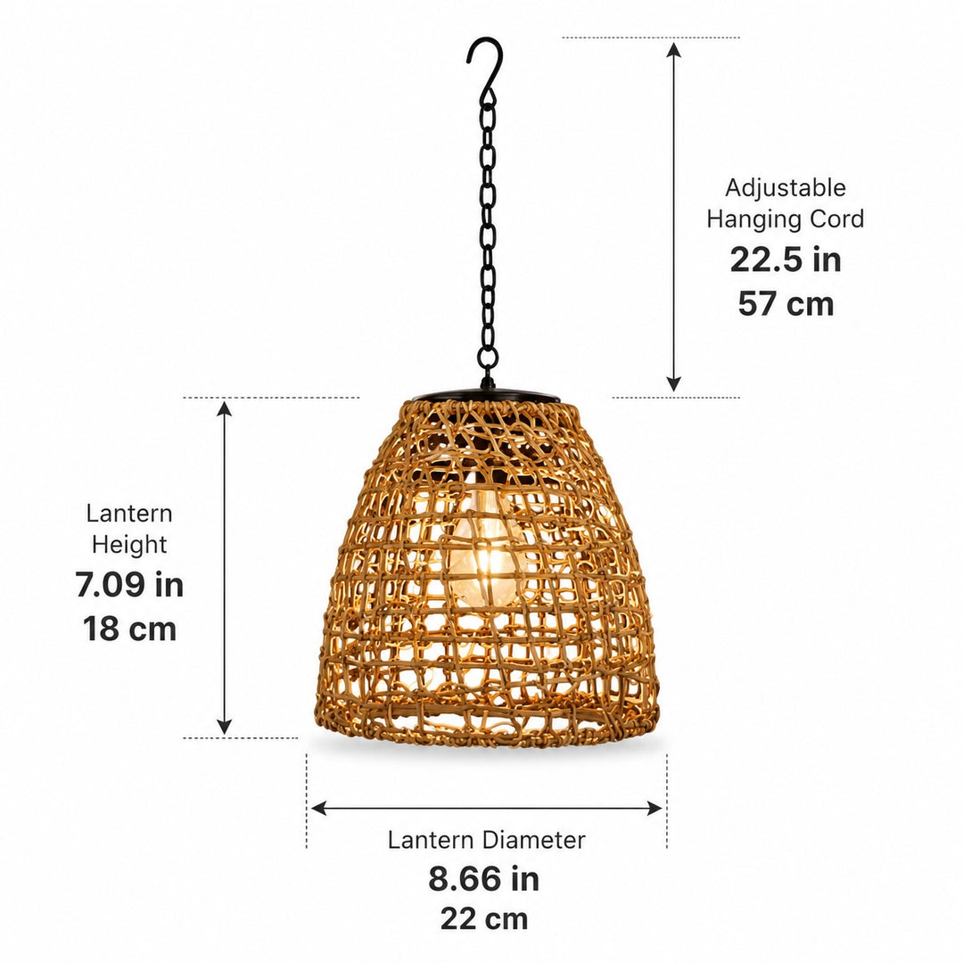 Outdoor Solar Lanterns Adjustable Hanging Waterproof Iron LED Eco-Friendly Light