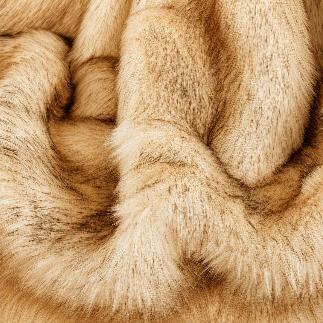 Luxury Faux Fur Throw Blanket Soft Plush Cover for Sofa Car Thickened Warm Winter Use