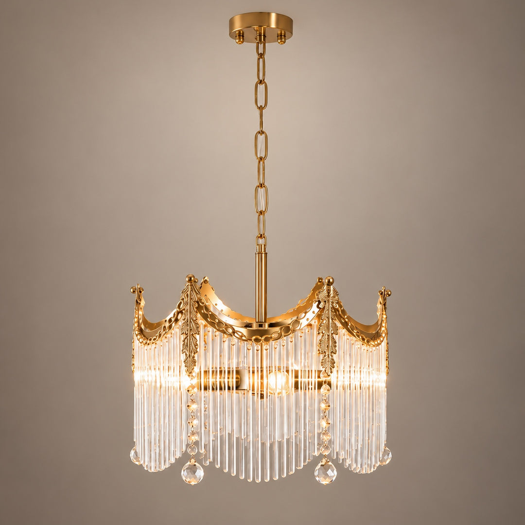 Modern Chandelier Ceiling Light Adjustable Hanging Metal Frame Dimmable for Dining Room