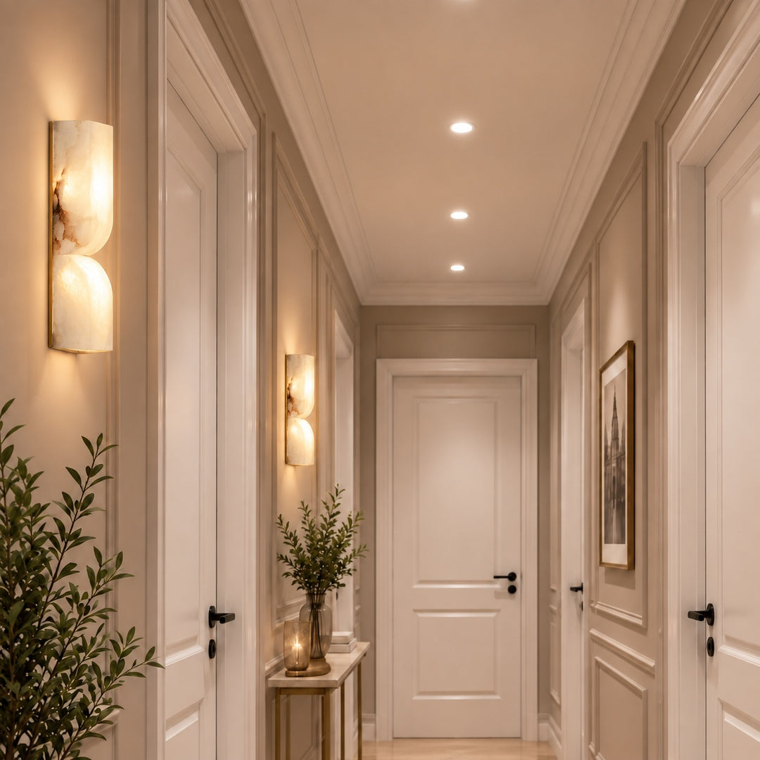 Modern Wall Light Flush Mount Glass Sconce LED Adjustable Design for Contemporary Spaces