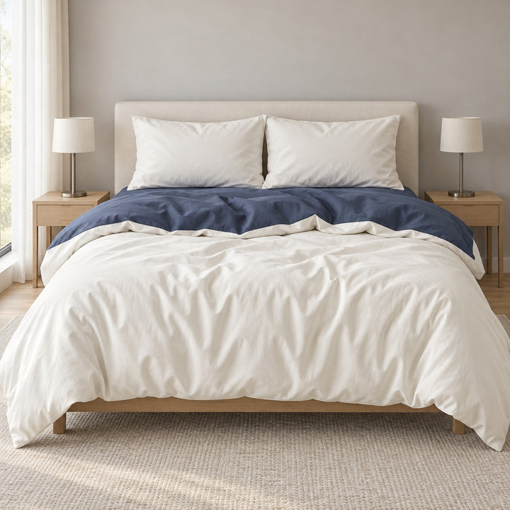 Pastel Double-Sided Bedding Set Minimalist Comforter Cover Twin Full Queen King Size