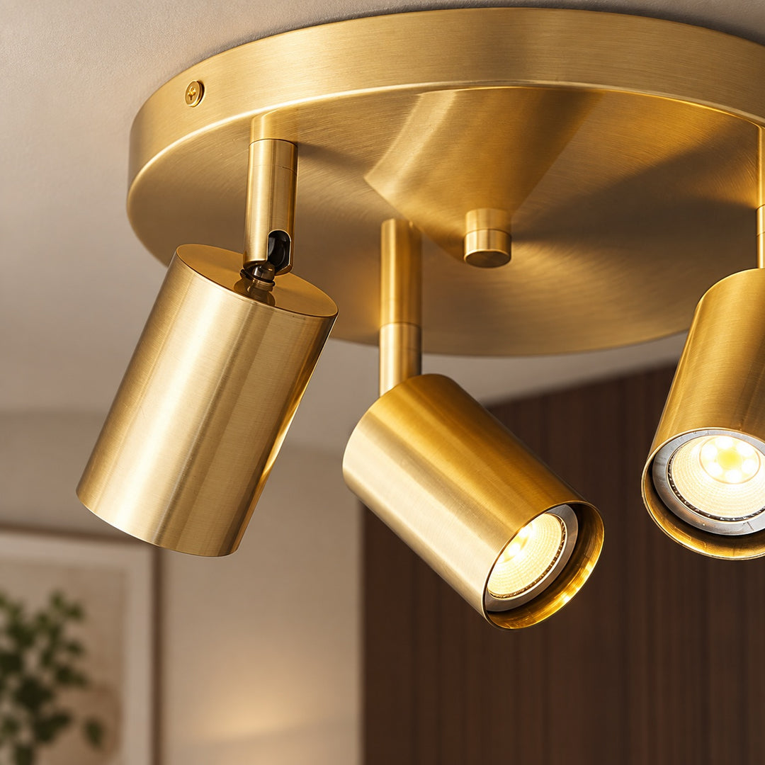 Modern Flush Mount Ceiling Light Metal LED 12 Inch Diameter 800 Lumens Warm White