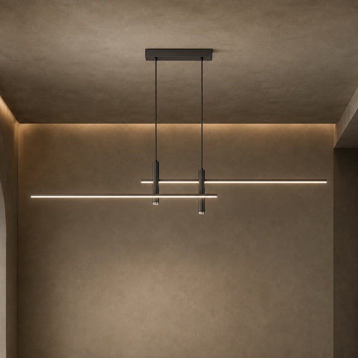 Modern Glass Pendant Light Adjustable Height Hanging Fixture LED for Kitchen Island