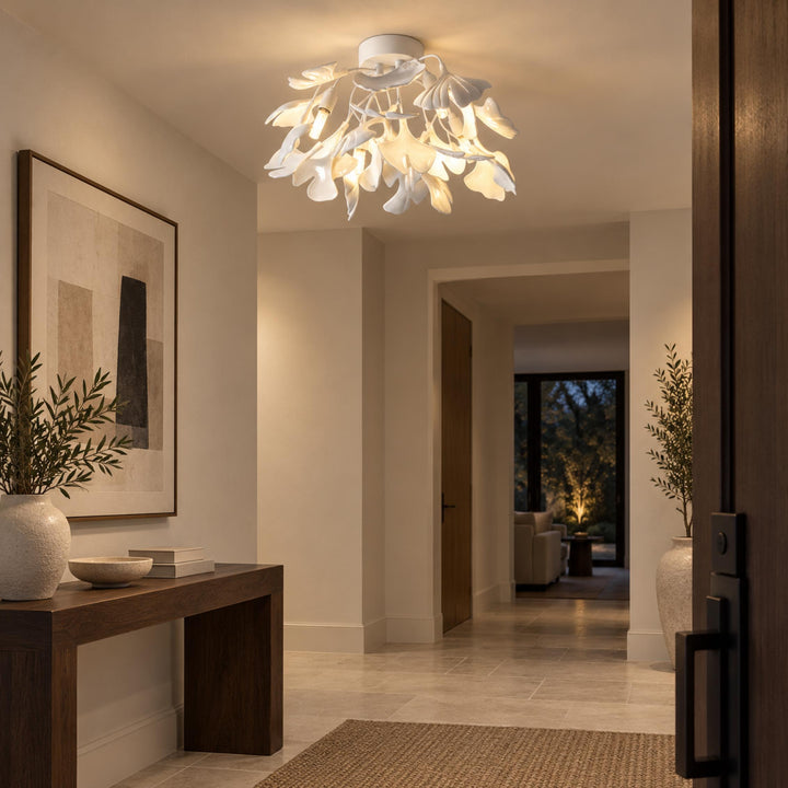 Modern Flush Mount Ceiling Light Metal Fixture with Dimmable LED 12 Inch 15W Warm White
