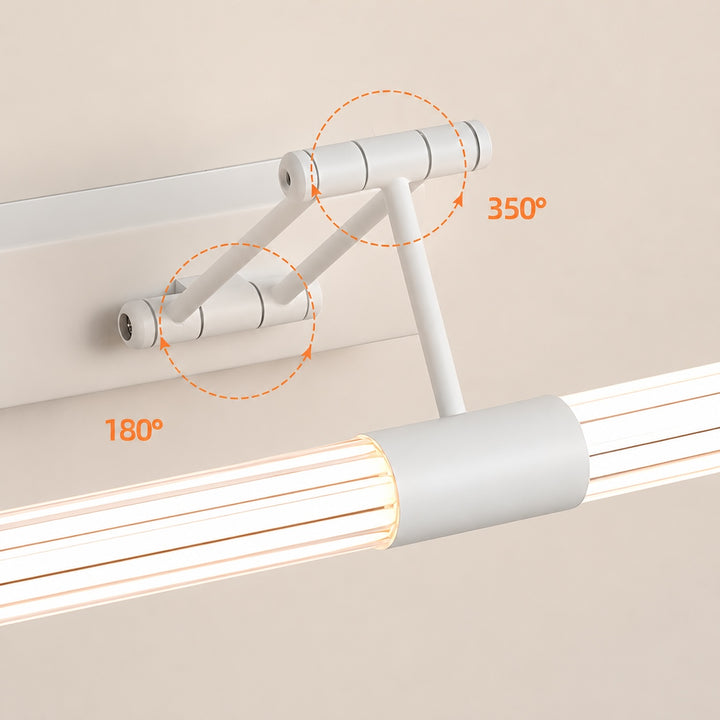 Modern LED Bathroom Vanity Light Wall Mounted with Adjustable Arms and 360-Degree Illumination