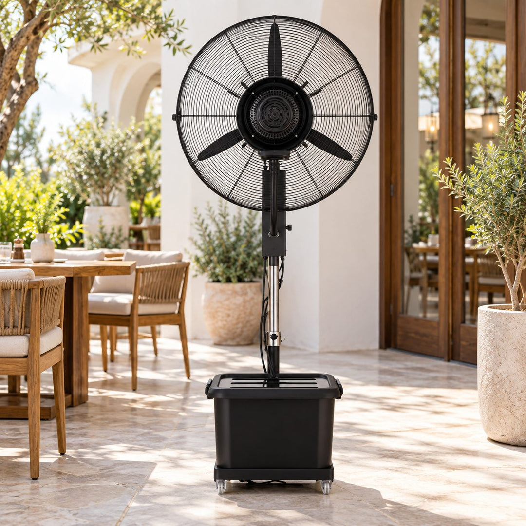 Water-Cooled Outdoor Floor Fan with Dust Removal Function Electric Atomization Cooling System