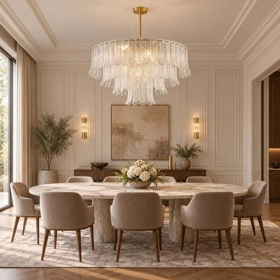 Modern Flush Mount Ceiling Light with Metal Frame and Amber Glass LED Illumination