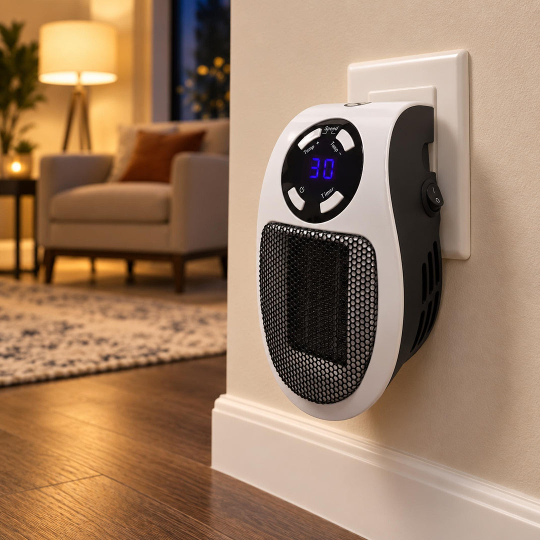 Electric Wall Heater Compact Design Wall Mounted Flame-Retardant with Remote Control Adjustable Temperature 350W