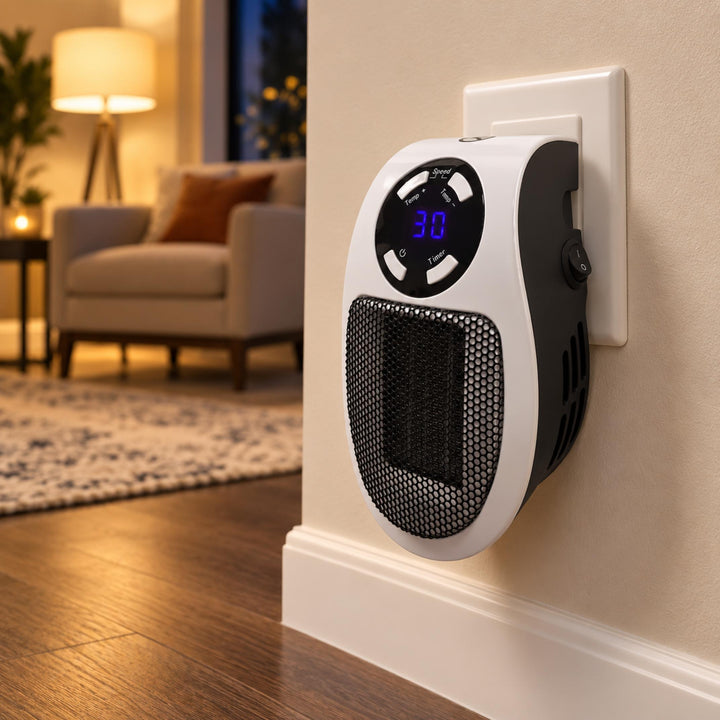 Electric Wall Heater Compact Design Wall Mounted Flame-Retardant with Remote Control Adjustable Temperature 350W