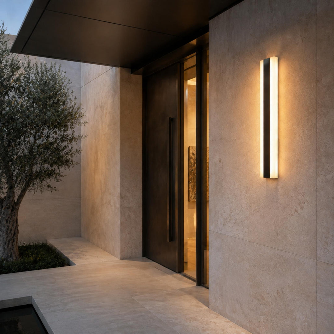 Modern Outdoor Wall Light Black Metal Wall Mounted LED Weatherproof Adjustable