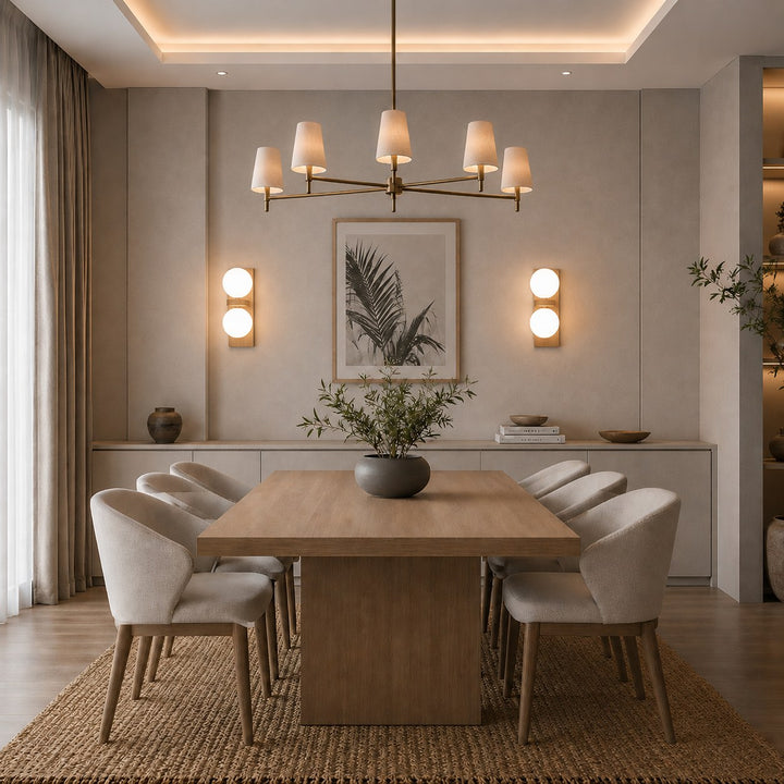 Modern Wall Light Wall Mounted Walnut Wood Glass Shade Hardwired G9 Base Dimmable 110-240V