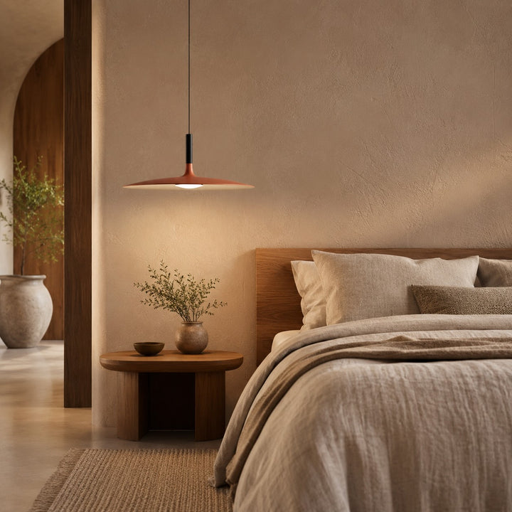 Modern Pendant Light Hanging Fixture in Concrete with Dimmable LED for Kitchen Island Lighting