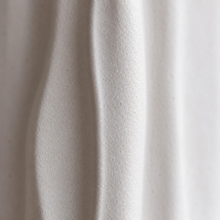 Modern Tall Ceramic Vase Cylinder White Textured Bark-Effect 40 cm for Dried Arrangements