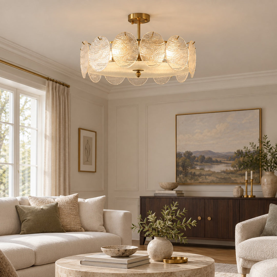 Modern Flush Mount Ceiling Light Fixture Metal LED Light for Home Office Space