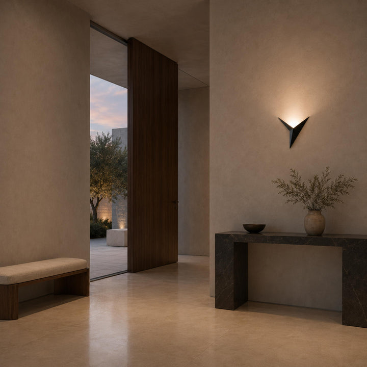 Modern Minimalist Wall Sconce Lighting Wall Mounted Metal Fixture with Integrated LED Dual Color Modes