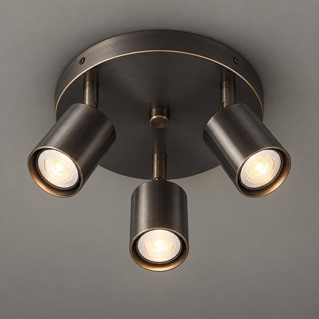 Modern Flush Mount Ceiling Light Metal LED 12 Inch Diameter 800 Lumens Warm White