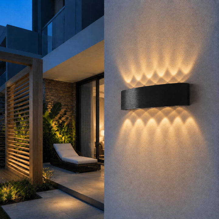 Modern Wall Light Waterproof Aluminum Up-and-Down LED Sconce for Indoor Outdoor Use