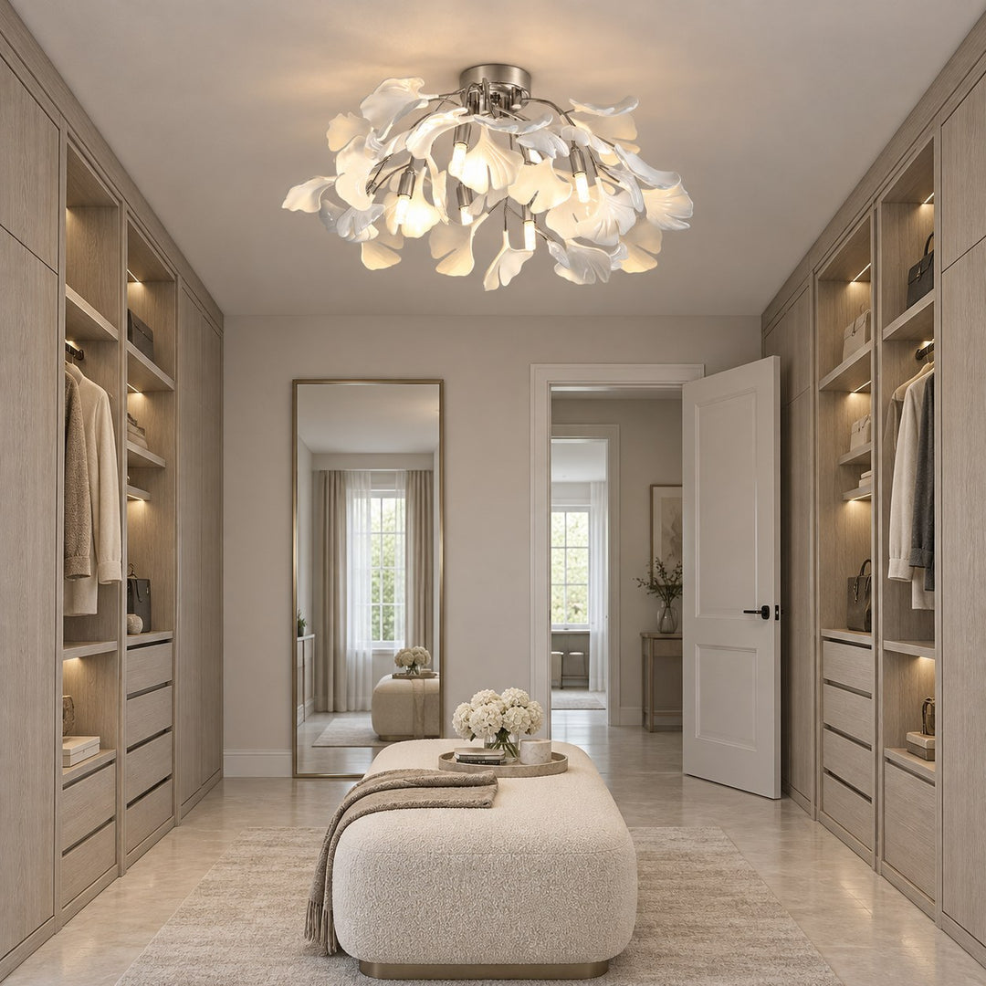 Modern Flush Mount Ceiling Light Metal Fixture with Dimmable LED 12 Inch 15W Warm White