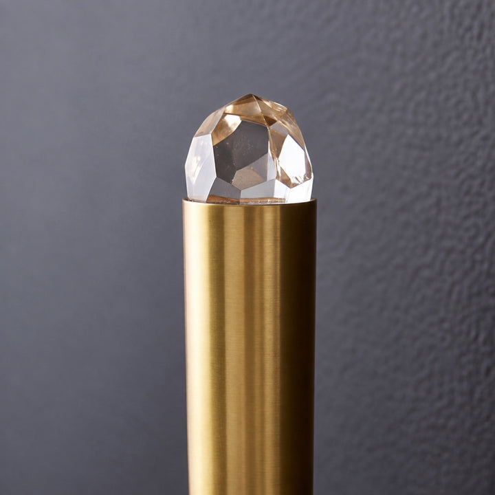 Modern Natural Brass Crystal Wall Sconce – G4 LED Interior Wall Light