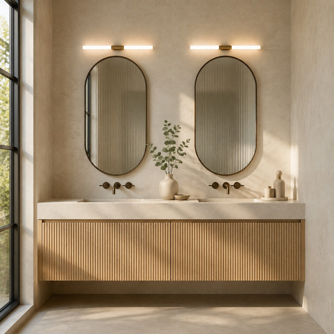 Modern Bathroom Wall Light Linear Fixture Iron PC Adjustable Illumination for Enhanced Visibility