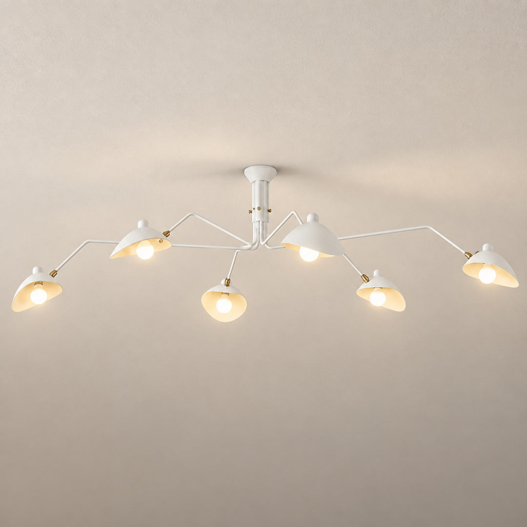 Modern Adjustable Ceiling Light Fixture Metal Design with Integrated LED Bulbs