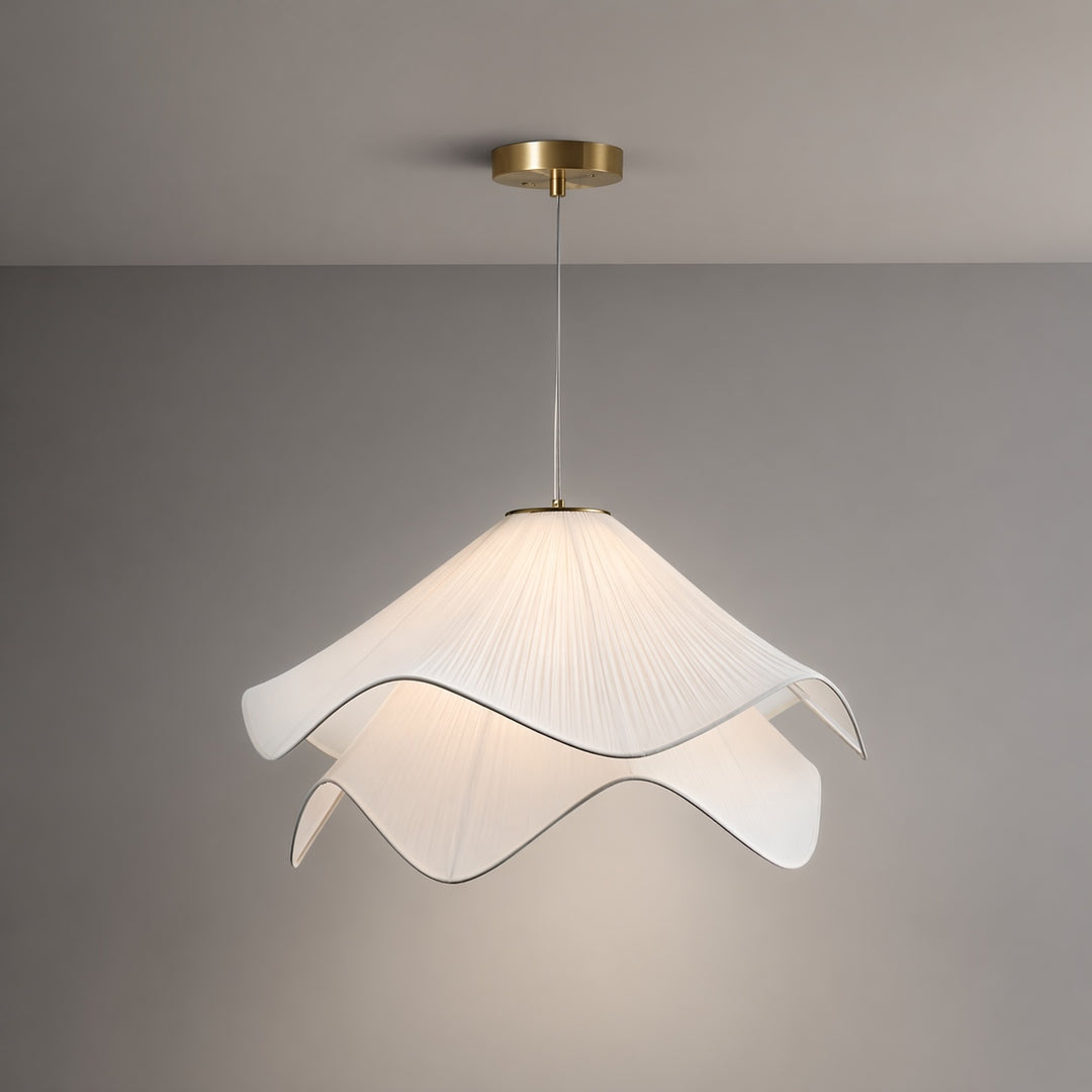 Modern Japandi Fabric Shade Pendant Light