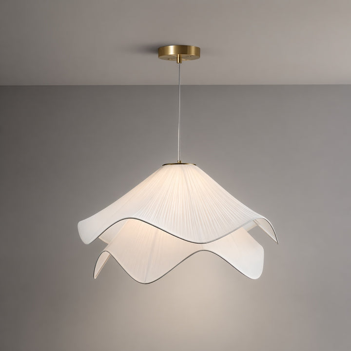 Modern Japandi Fabric Shade Pendant Light