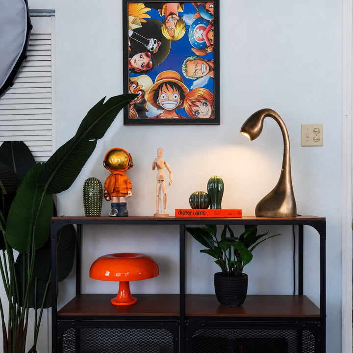 Modern Adjustable Table Lamp Metal LED Indoor Lighting with Bronze Finish
