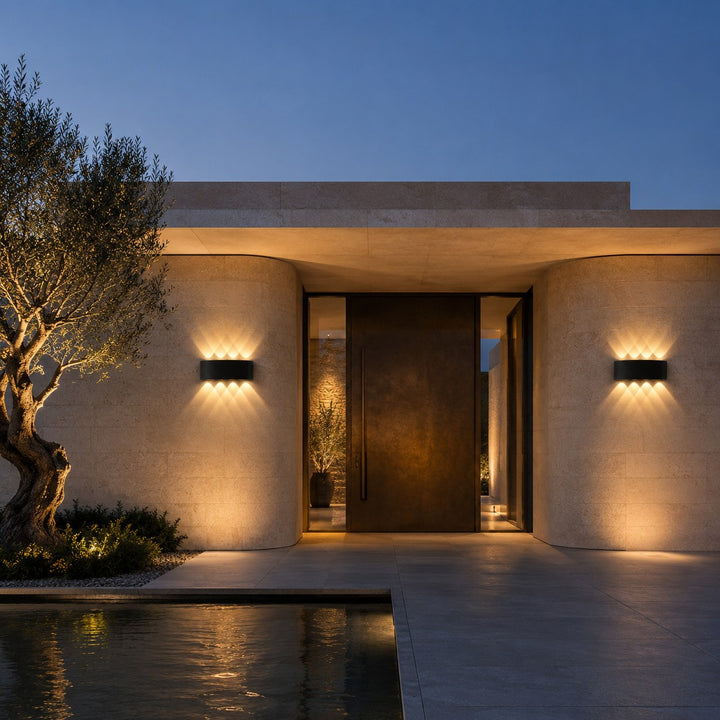 Modern Wall Light Waterproof Aluminum Up-and-Down LED Sconce for Indoor Outdoor Use