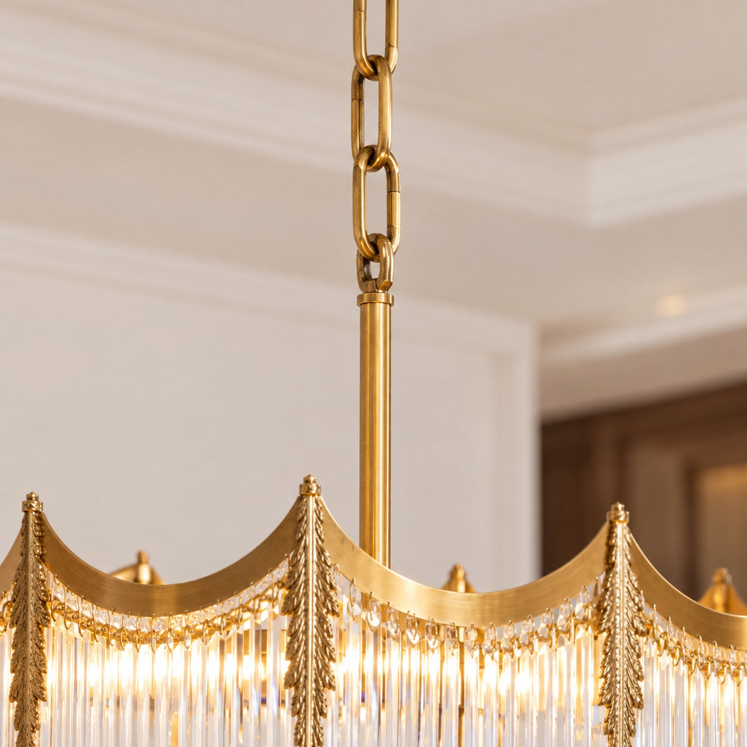 Modern Chandelier Ceiling Light Adjustable Hanging Metal Frame Dimmable for Dining Room