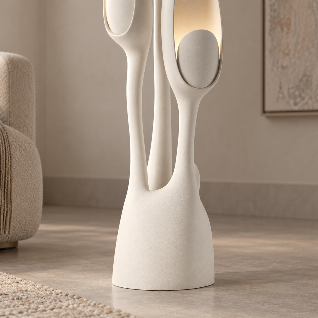 Modern Floor Lamp Adjustable LED Light Metal and Fiberglass for Indoor Use
