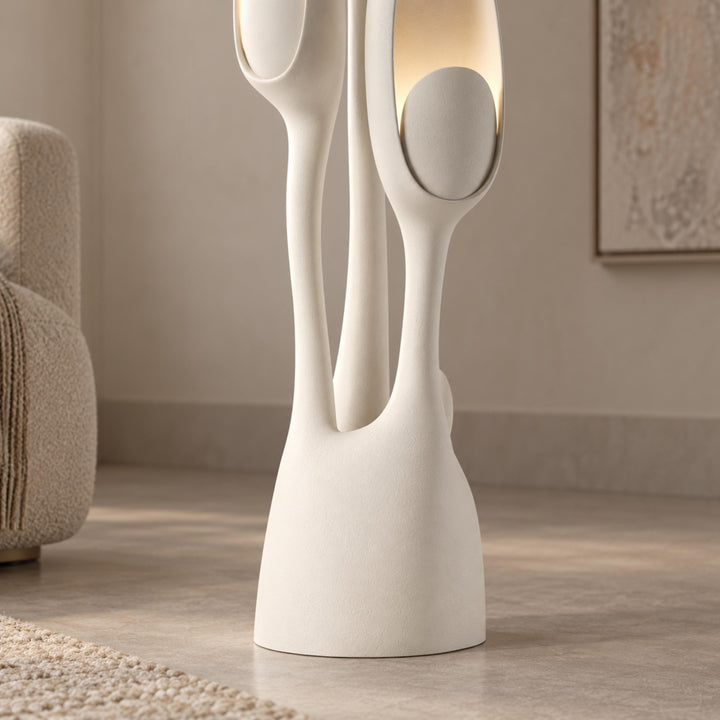 Modern Floor Lamp Adjustable LED Light Metal and Fiberglass for Indoor Use