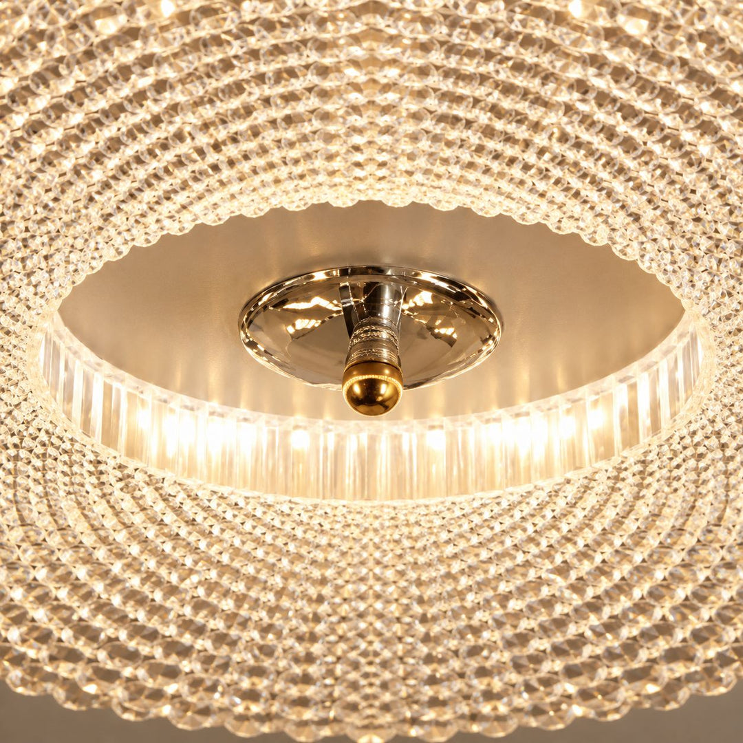Modern LED Flush Mount Ceiling Light Aluminum Dimmable 12 Inch Diameter Energy Efficient Fixture