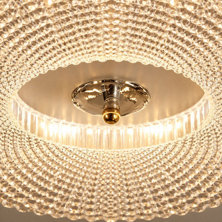 Modern LED Flush Mount Ceiling Light Aluminum Dimmable 12 Inch Diameter Energy Efficient Fixture