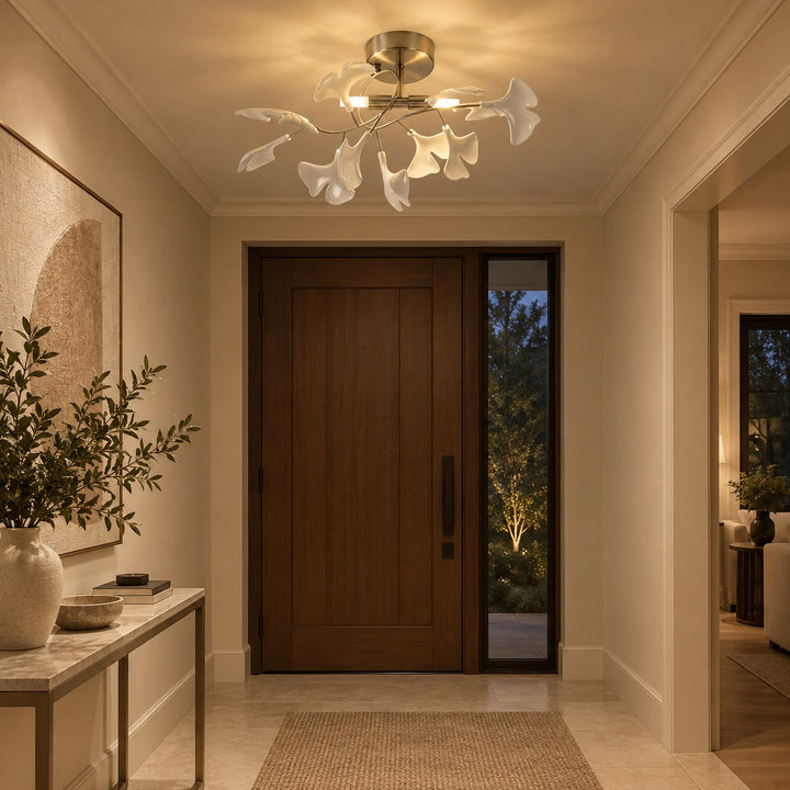 Modern Flush Mount Ceiling Light Metal Fixture with Dimmable LED 12 Inch 15W Warm White