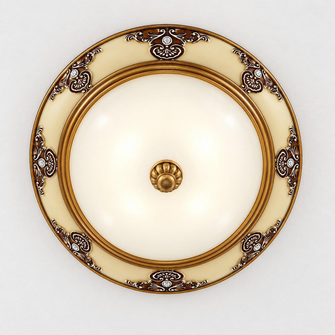 Modern Flush Mount Ceiling Light Aluminum LED Fixture 12 Inch Diameter for Bright Illumination