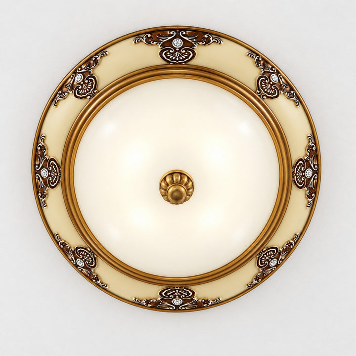 Modern Flush Mount Ceiling Light Aluminum LED Fixture 12 Inch Diameter for Bright Illumination