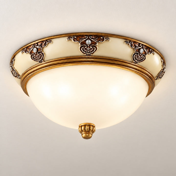 Modern Flush Mount Ceiling Light Aluminum LED Fixture 12 Inch Diameter for Bright Illumination