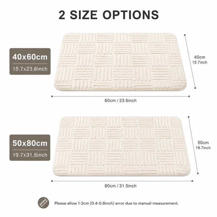 Modern Non-Slip Bath Mat Thick Microfibre Water-Resistant Bathroom Rug for Enhanced Safety