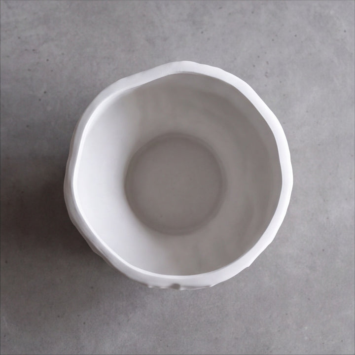 Modern Mini Pedestal White Ceramic Vase for Dried Flowers Decorative Accent 15 cm