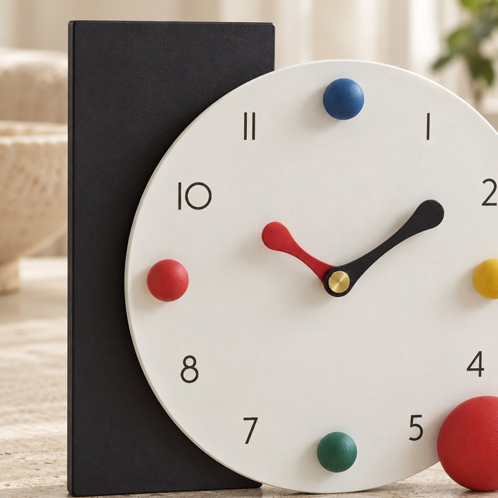 Modern Geometric Table Clock Silent Quartz Movement Eco-Friendly PMMA Compact Design 20x20 cm