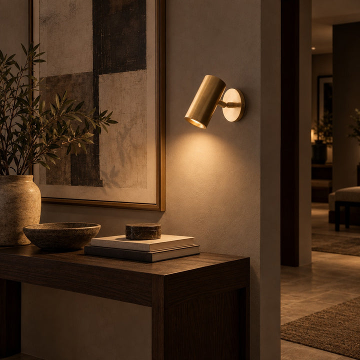 Modern Brass GU10 Wall Sconce – Indoor Wall Light for Bedroom & Hallway