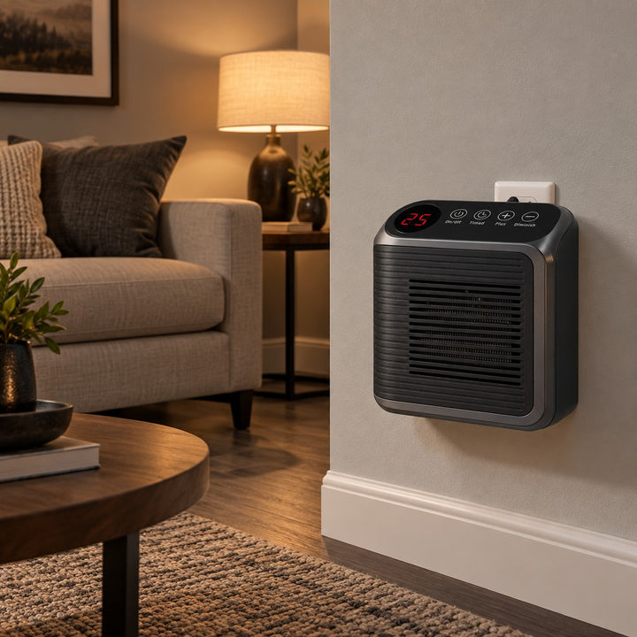 Electric Wall Heater Wall Mounted Design with Adjustable Thermostat and Timer 800W for Efficient Heating