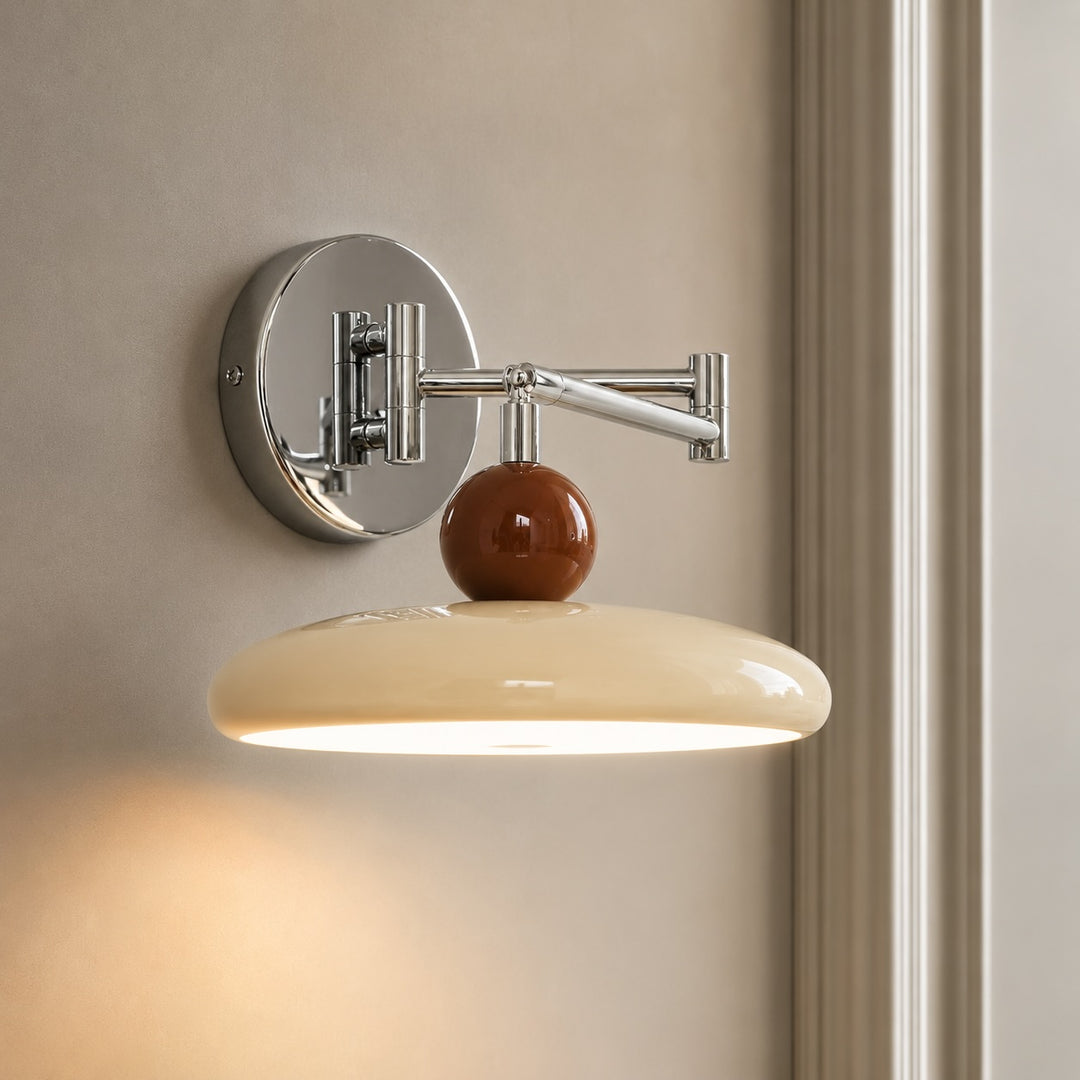 Modern Wall Sconce Lighting with Adjustable Arm and Metal Shade for Versatile Plug-in Use