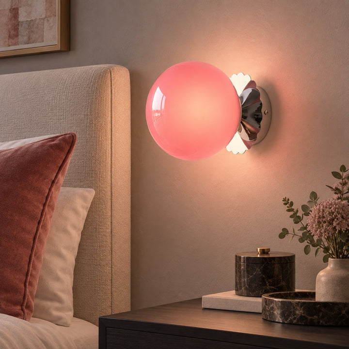 Modern Wall Sconce Adjustable Wall Light Metal Fixture with Glass Shade LED Compatible