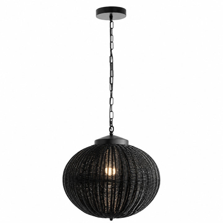 Waterproof Retro Pendant Light Adjustable Hanging Rattan Outdoor LED Warm White 4W